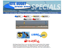 Tablet Screenshot of kitebuggyspeedshop.com